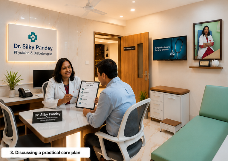 Doctor discussing a care plan with a patient