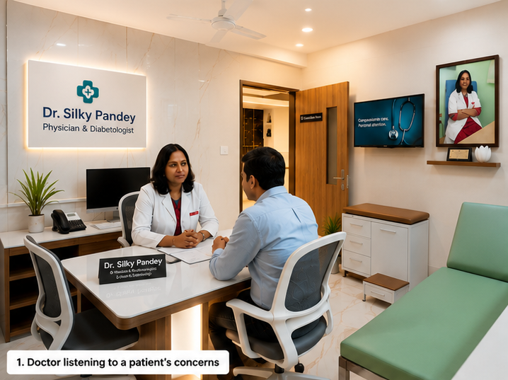 Doctor consulting a patient in the clinic