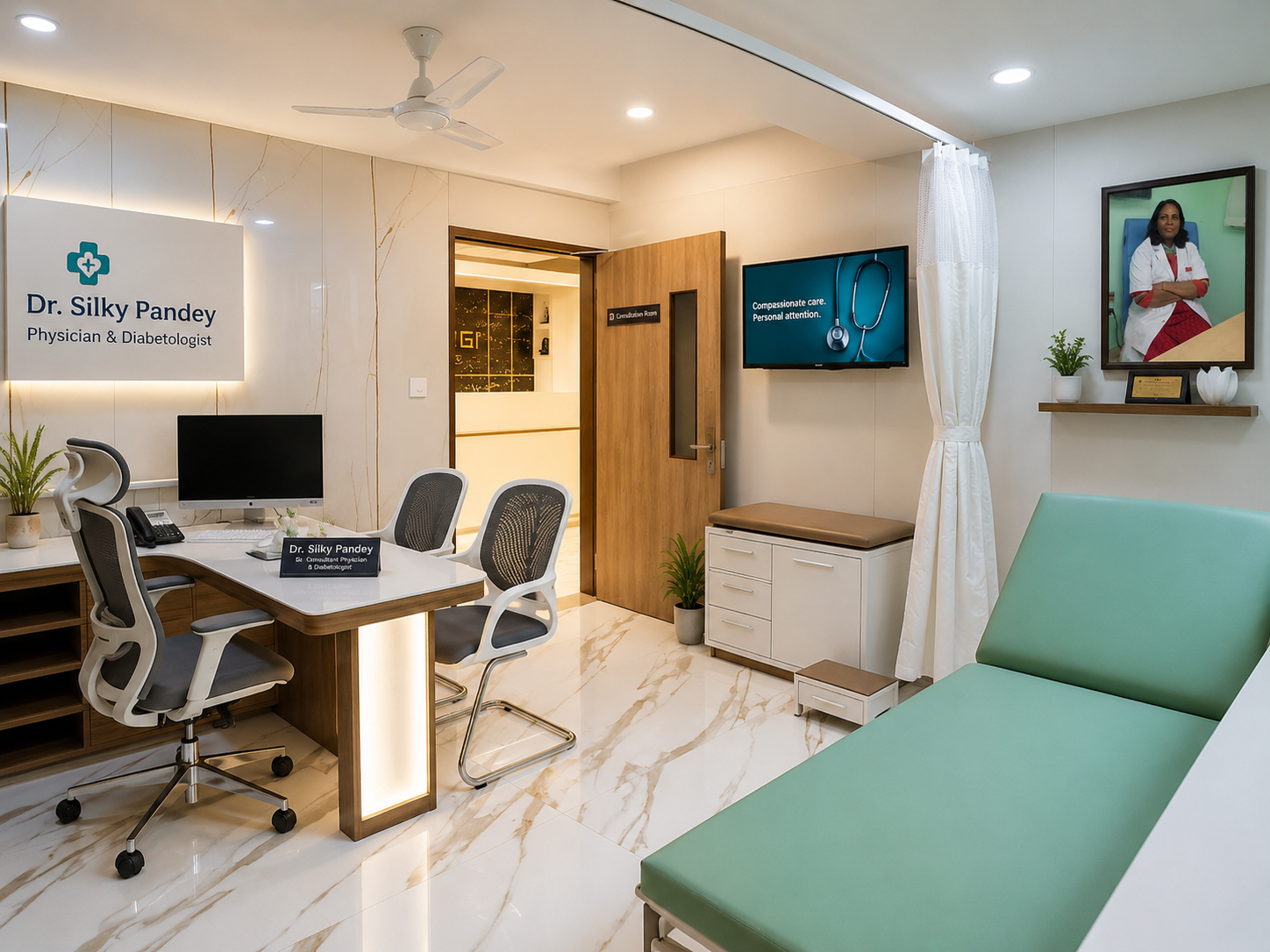 Representative clinic consultation area