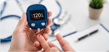 Diabetes consultation and blood glucose monitoring